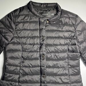 Tahari Women's Dark Gray Quilted Puffer Jacket